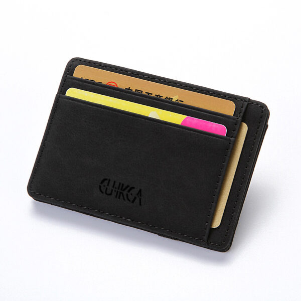 4 Card Slots Ultra Thin Bi-Fold Magic Wallet with Zipper for Men_7