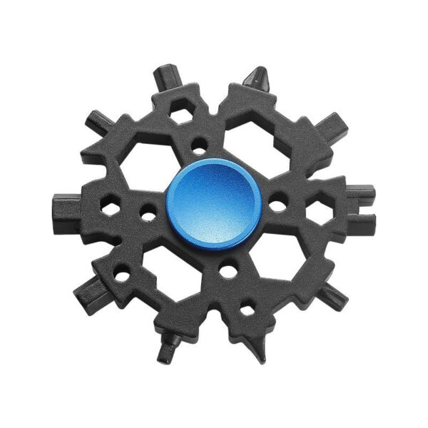 23-in-1 Snowflake Metal Multitool Gadget with Fidget Spinner Function_0