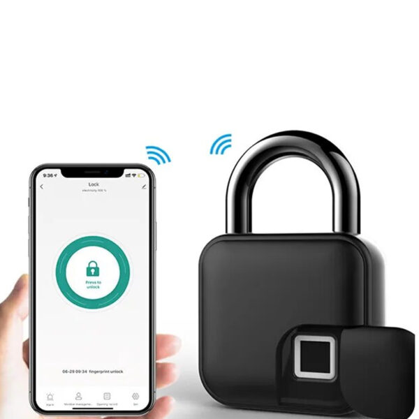 Home Security Smart Keyless Padlock with Fingerprint Sensor- USB Charging_9