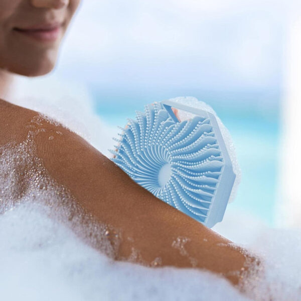 Antimicrobial Washer Silicone Exfoliating Body Scrubber for Sensitive Skin_11