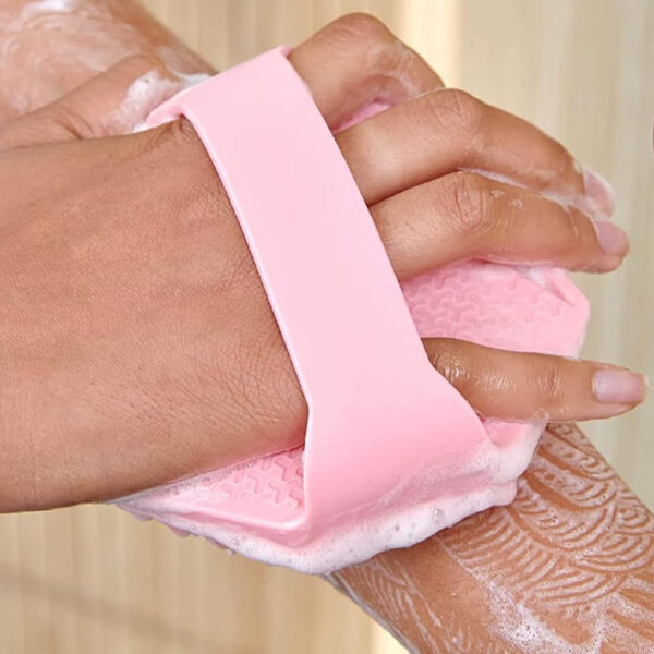 Antimicrobial Washer Silicone Exfoliating Body Scrubber for Sensitive Skin_16