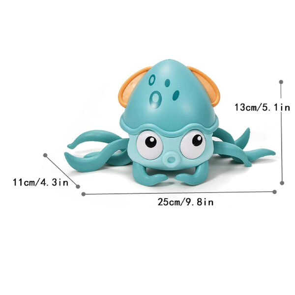 Interactive Crawling Octopus Toy with Obstacle Avoidance LED Lights Music USB -Rechargeable_2
