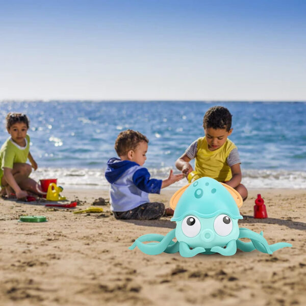 Interactive Crawling Octopus Toy with Obstacle Avoidance LED Lights Music USB -Rechargeable_12