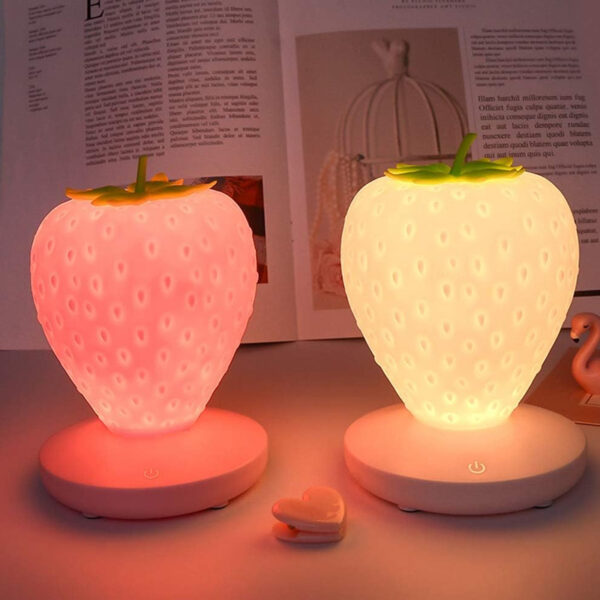 Touch Sensor Strawberry Children’s LED Night Lamp- USB Rechargeable_13