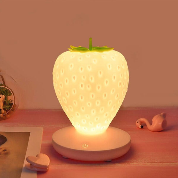 Touch Sensor Strawberry Children’s LED Night Lamp- USB Rechargeable_14