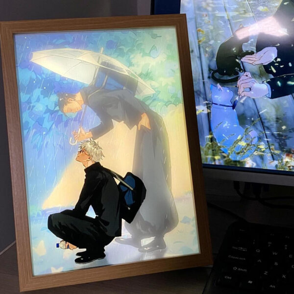 A4 Jujutsu Kaisen Anime Art Light Painting Table Decor- USB Rechargeable_7