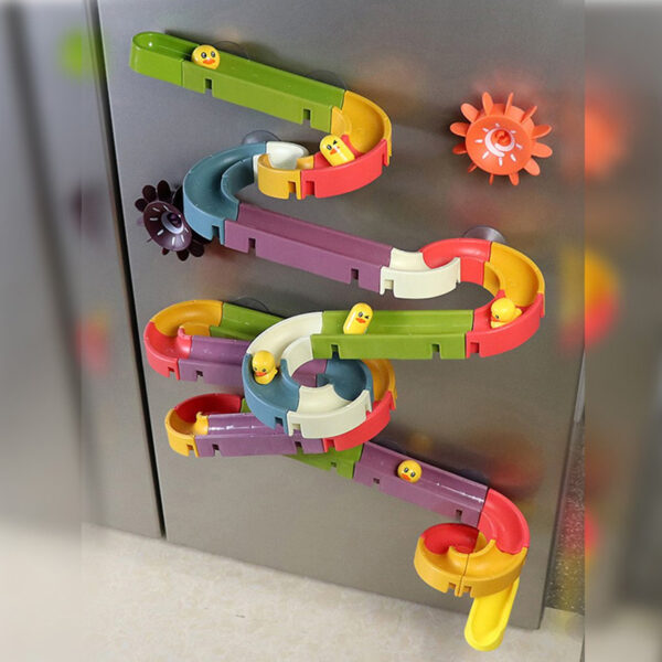 34pcs DIY Assembly Children’s Wind-Up Duck Water Slide Bathroom Toy_7