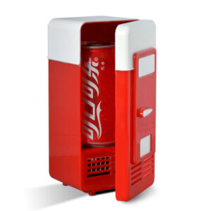 Hot and Cold Single Can Mini Desktop Beverage Refrigerator- USB Plugged-in