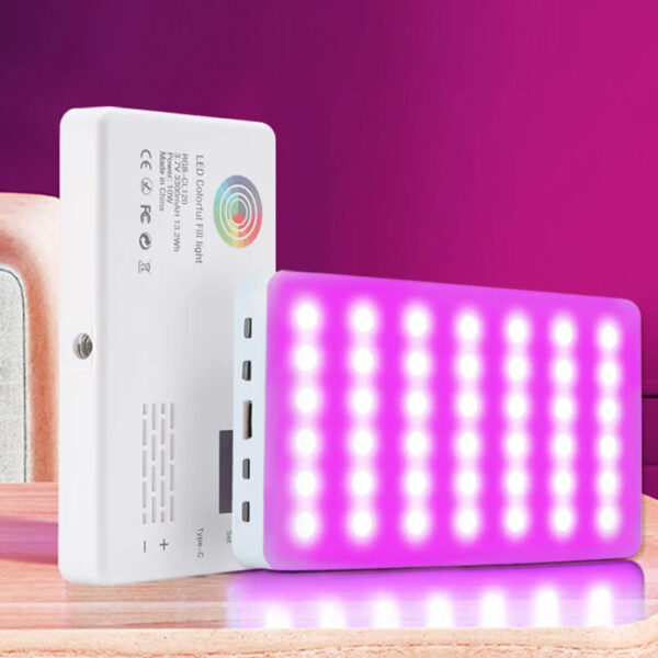 RGB LED Video Light Photography Fill Camera Lighting Panel- USB Rechargeable_14