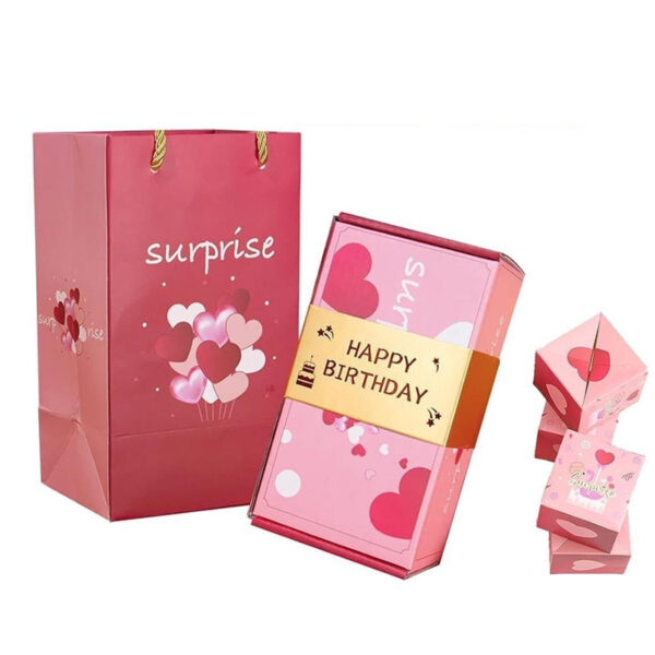 10 Jumps DIY Folding Paper Box Surprise Explosion Greeting Gift Box_2