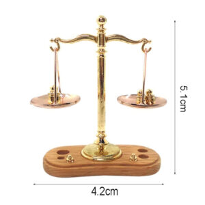 1/12 Miniature Model Dollhouse Accessory Toy Scales of Justice Mini Balance Toy
