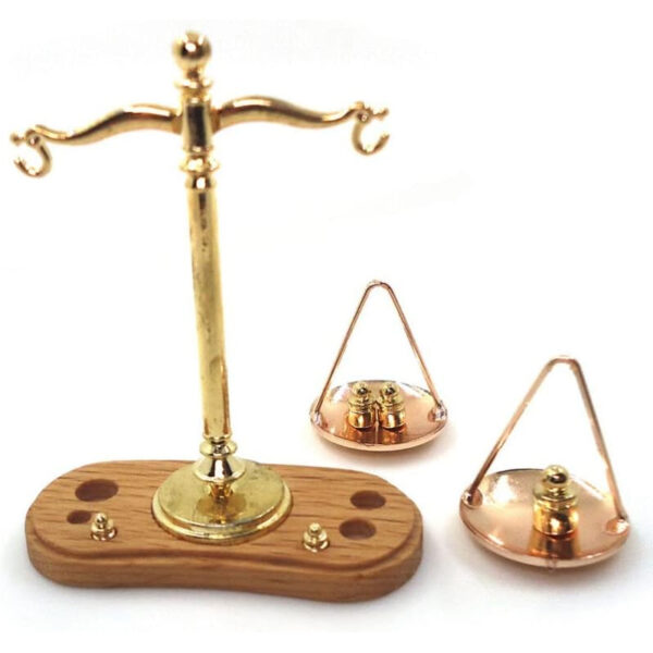 1/12 Miniature Model Dollhouse Accessory Toy Scales of Justice Mini Balance Toy_2