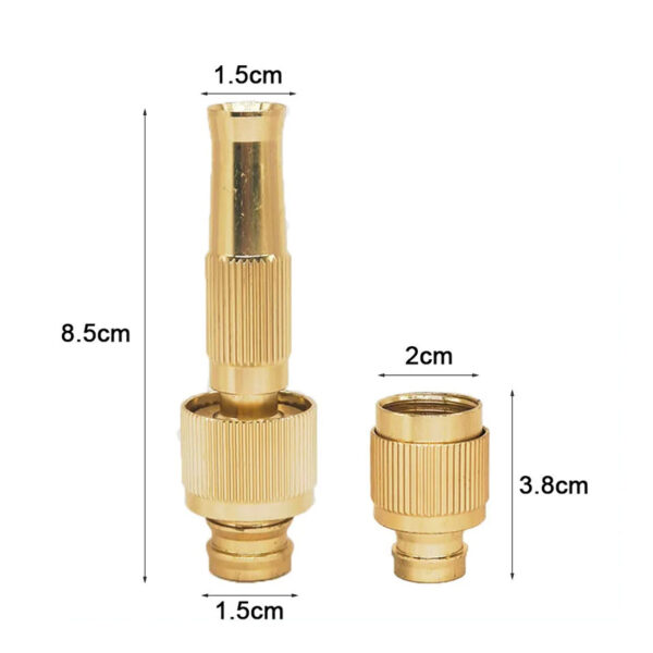 High-Pressure Jet Spray Brass Booster Water Spray Nozzle and Connector_2