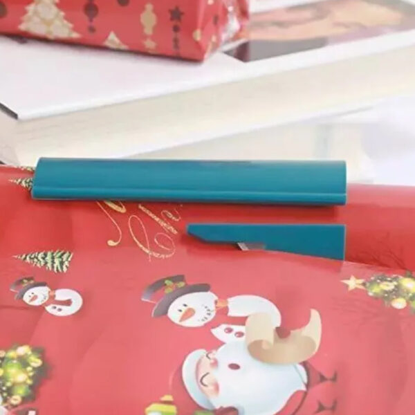 Portable Mini Gift Wrapper Roll Cutter Paper Wrapper Saver and Mini Cutter_8
