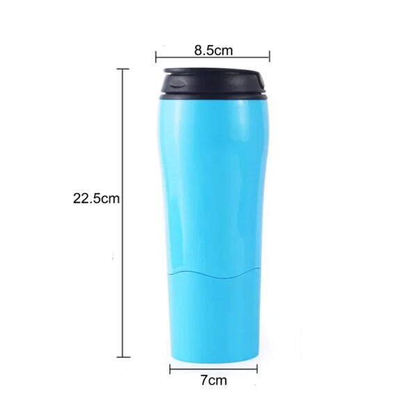 500ml Double Layer Insulated No Falling Beverage Water Bottle Travel Mug_2