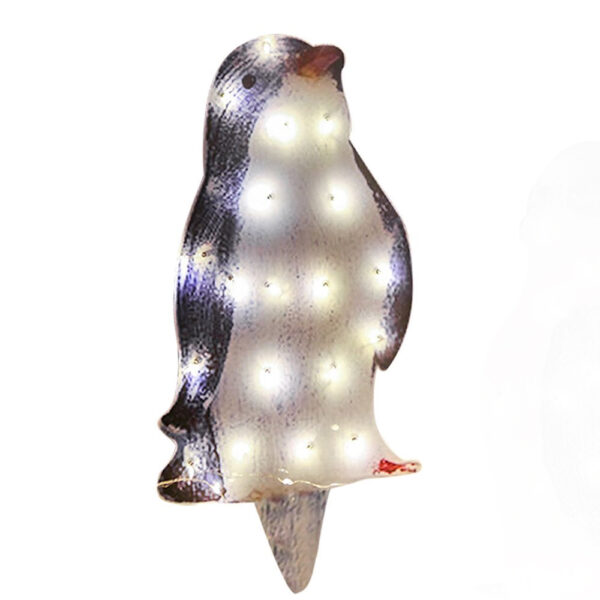 3D Light Up Penguin Sculpture Christmas Decoration Ornament - Solar Powered_6