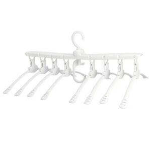 8 in 1 Foldable and 360 Degree Rotatable Clothes Hanger – White