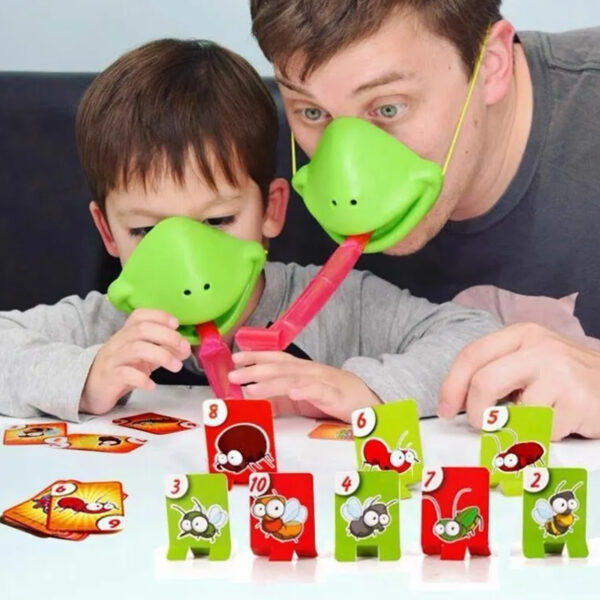 Interactive Family Toy Tongue Sticking Out Board Game in Frog Design_5