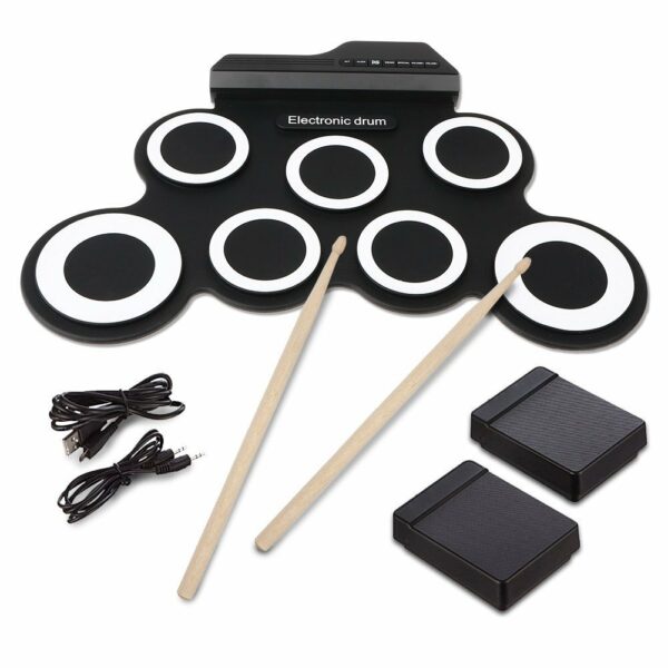 7 Pads Roll-Up Electronic Drum Practice Kit_6