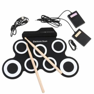 7 Pads Roll-Up Electronic Drum Practice Kit