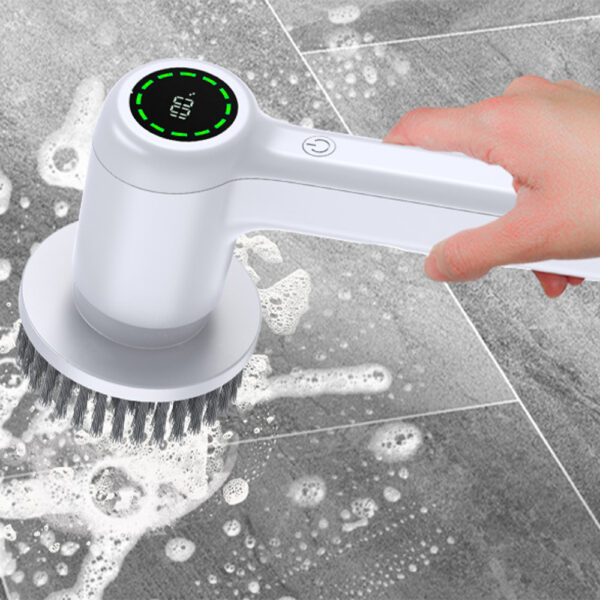 Portable Cordless Electric Spin Scrubber Multifunctional Cleaning Brush USB -Rechargeable_5