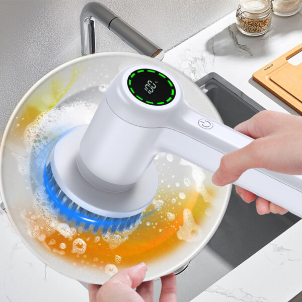 Portable Cordless Electric Spin Scrubber Multifunctional Cleaning Brush USB -Rechargeable_6